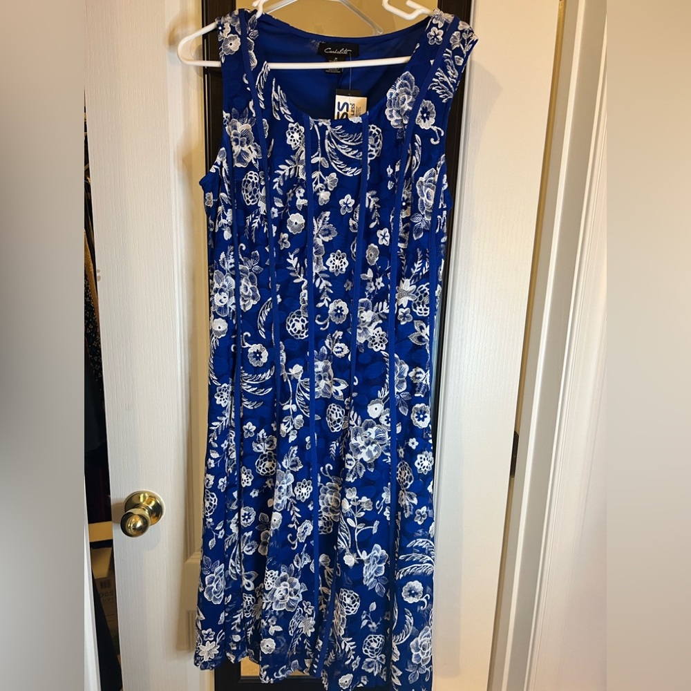 Blue floral dress